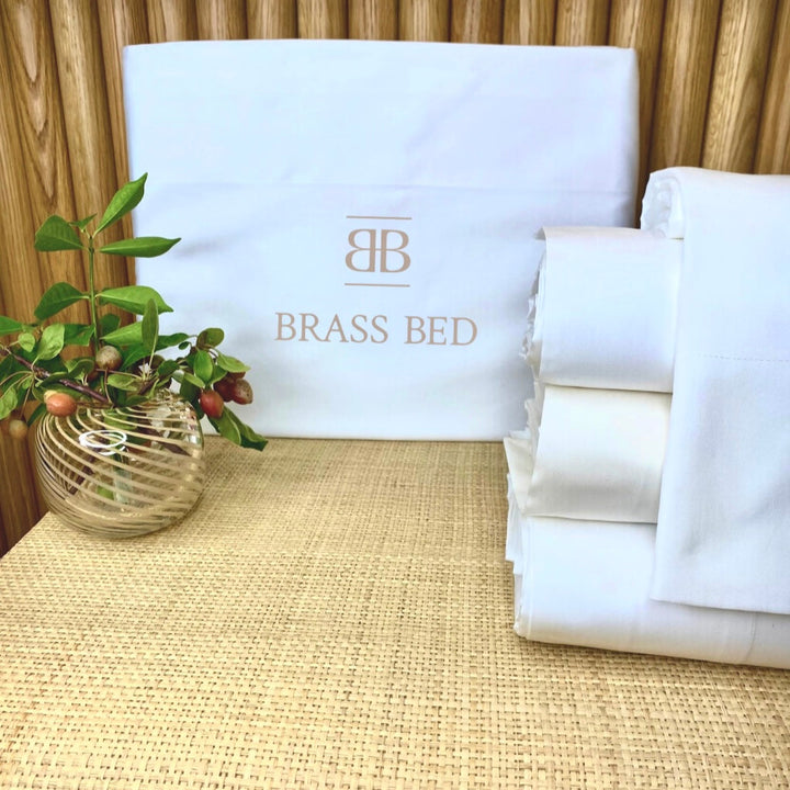 Luna Sateen Sheeting by The Brass Bed