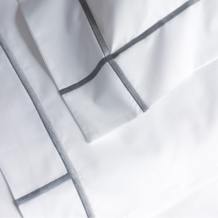 Platine. Athena Flat Sheet & Sham Detail