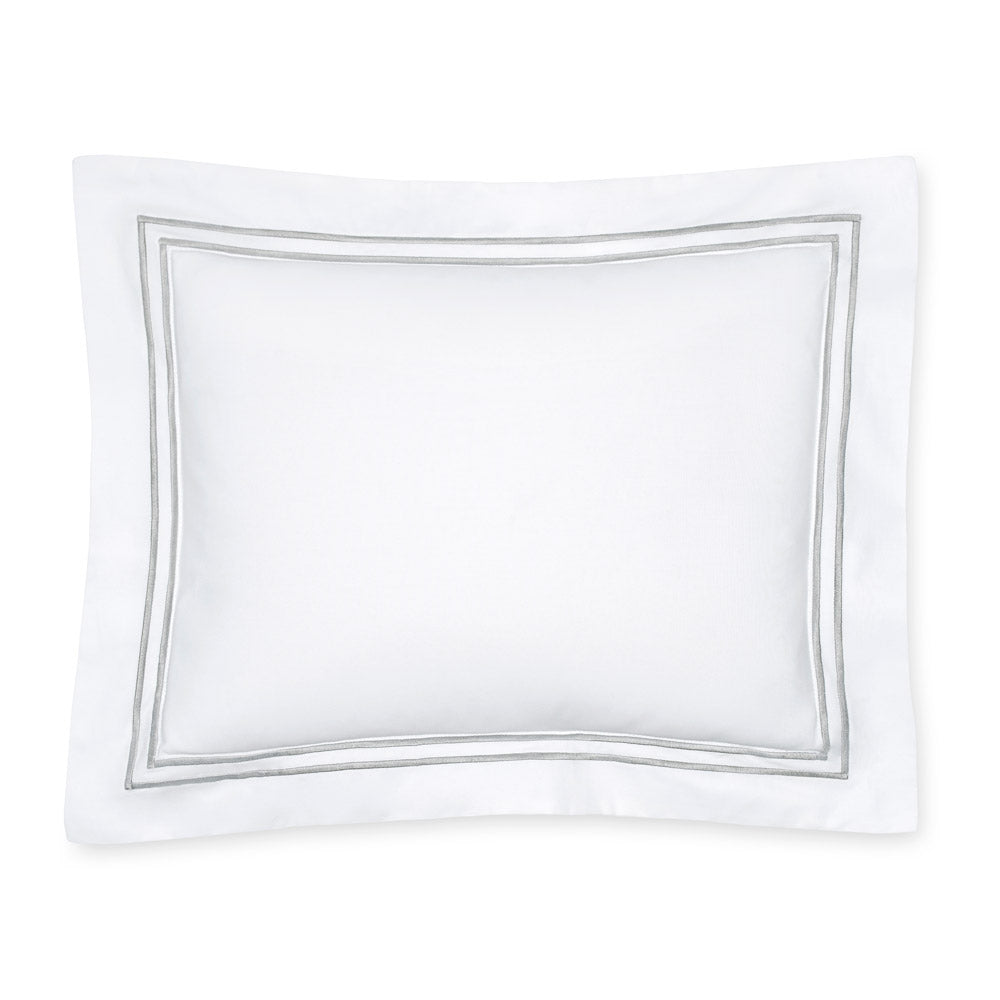 Boudoir Sham. White/Silver