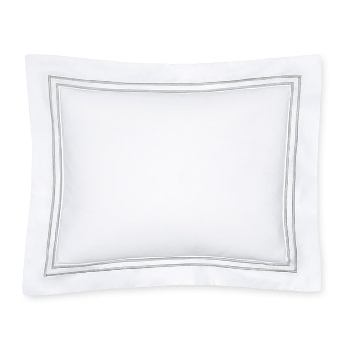 Boudoir Sham. White/Silver