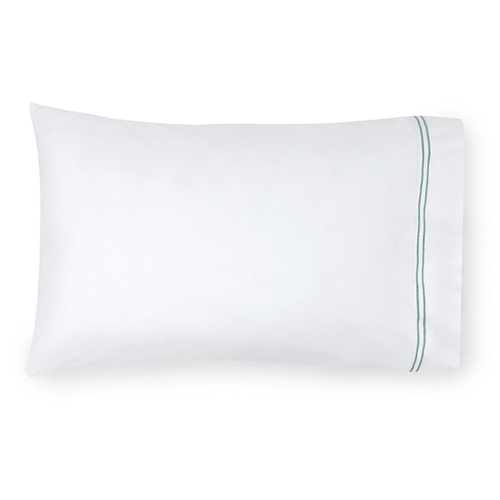 White/Aqua. Pillowcase