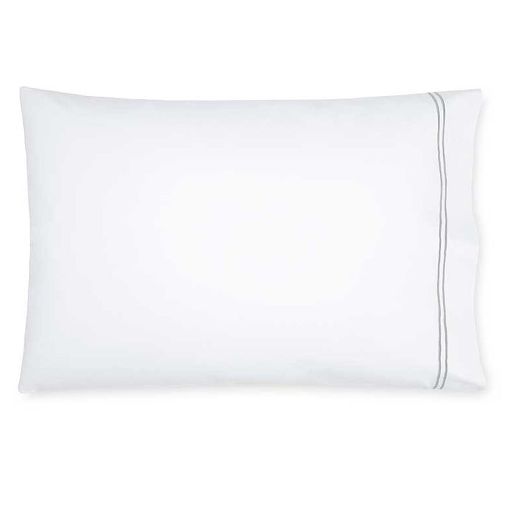 White/Silver. Pillowcase