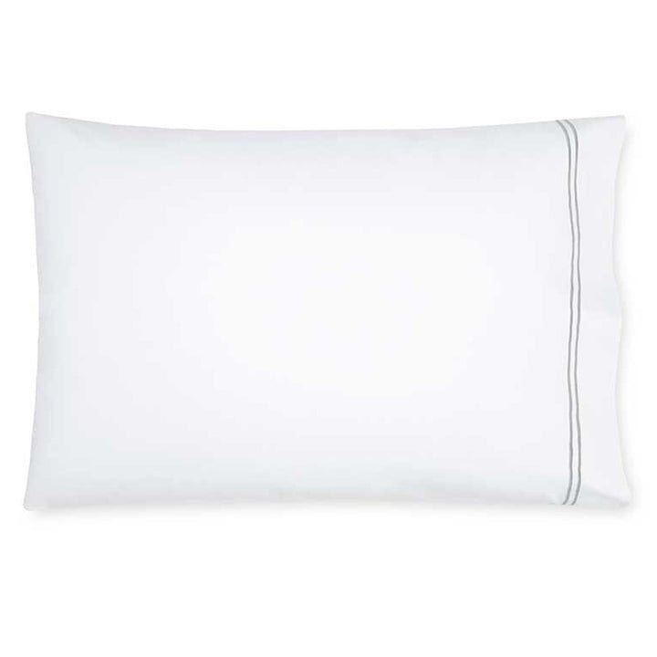 White/Silver. Pillowcase