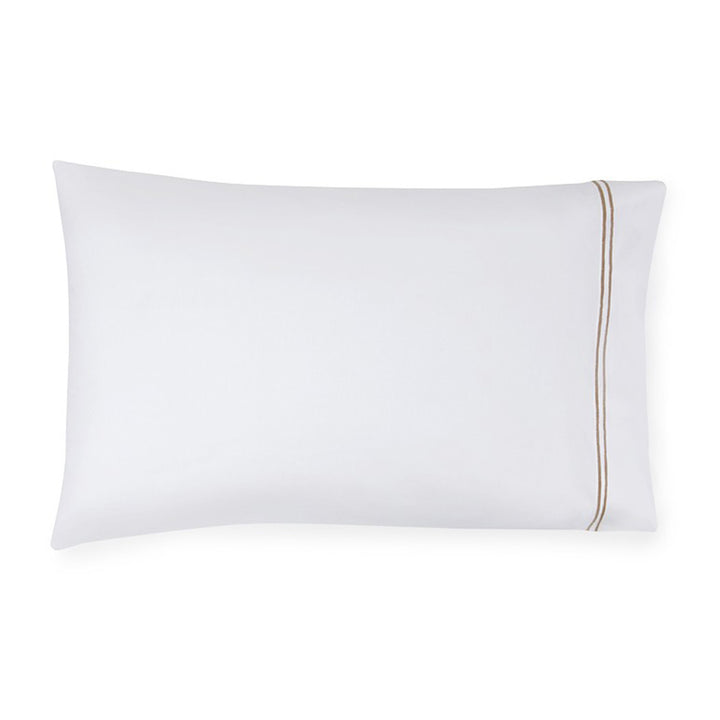 White/Taupe. Pillowcase