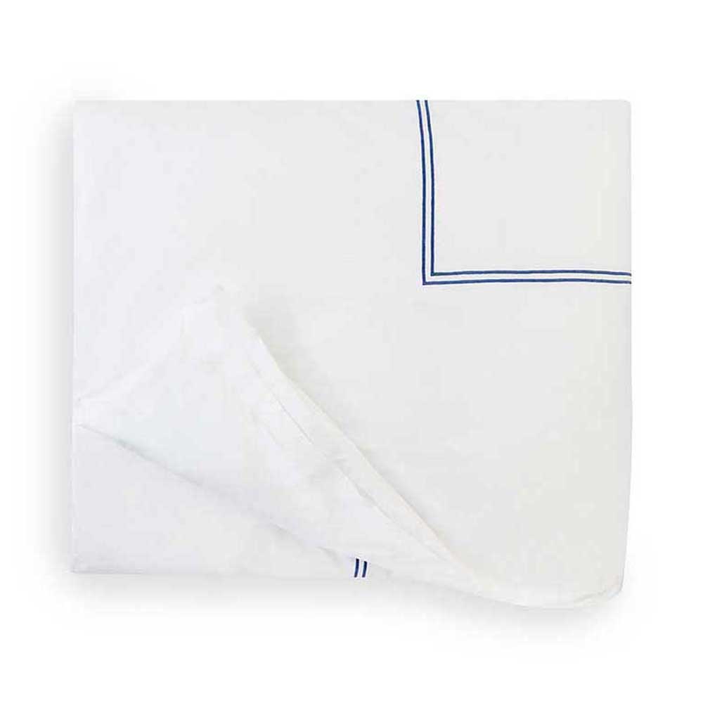 Duvet Cover. White/Cornflower Blue