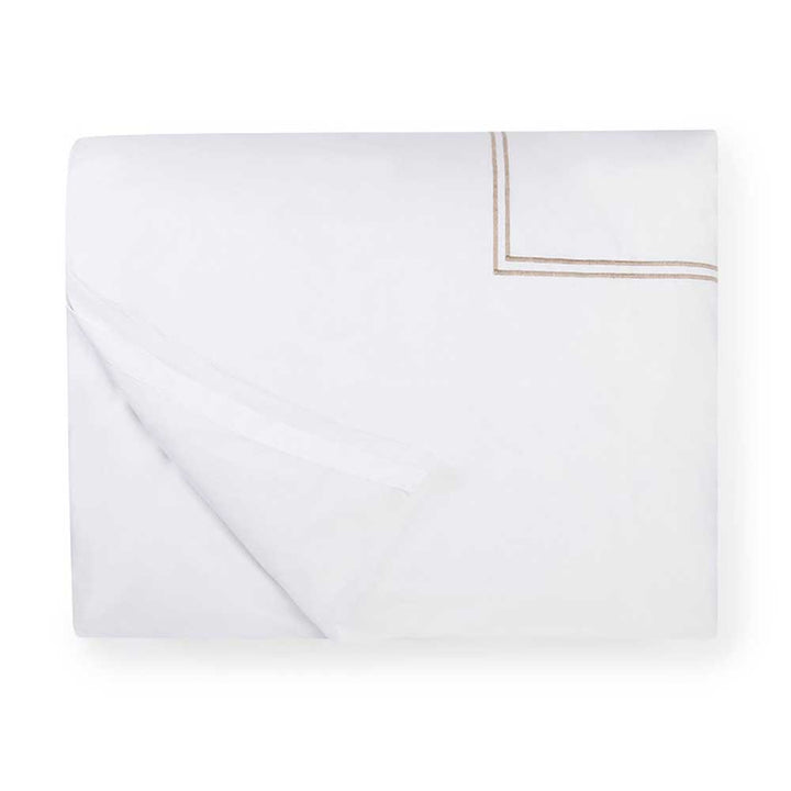 Duvet Cover. White/Taupe