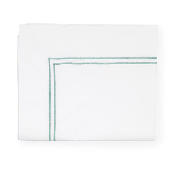 White/Aqua. Flat Sheet