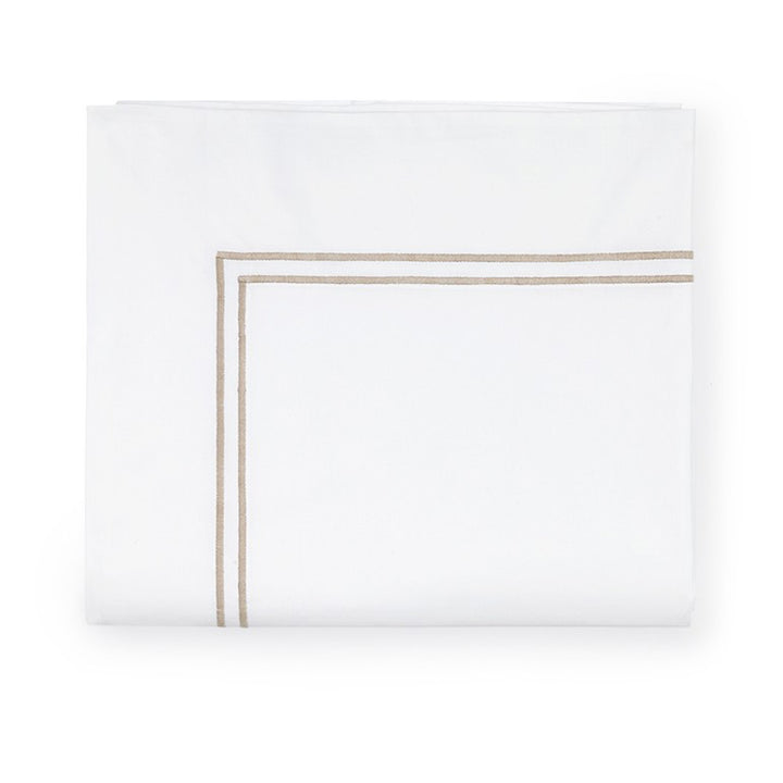 White/Taupe. Flat Sheet