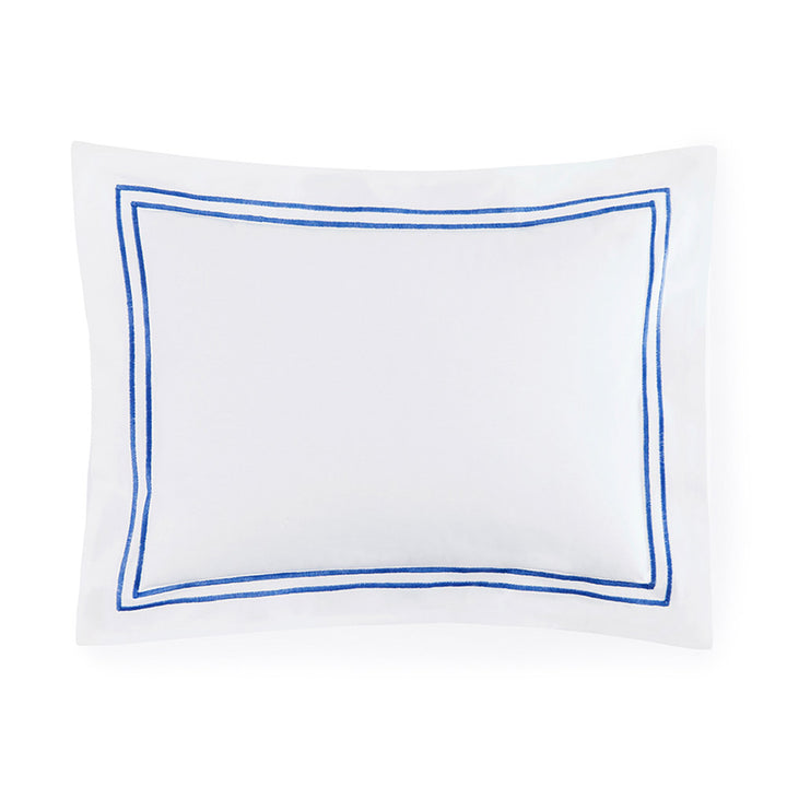 Sham. White/Cornflower Blue