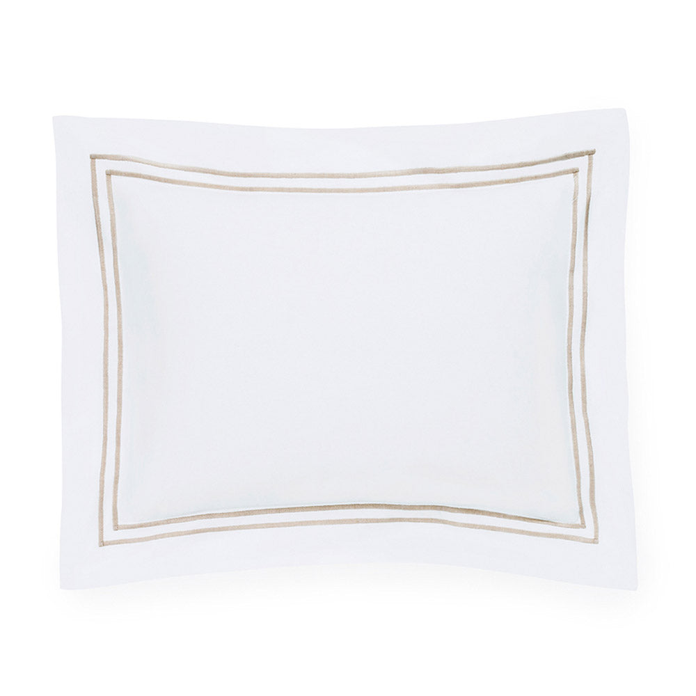Sham. White/Taupe