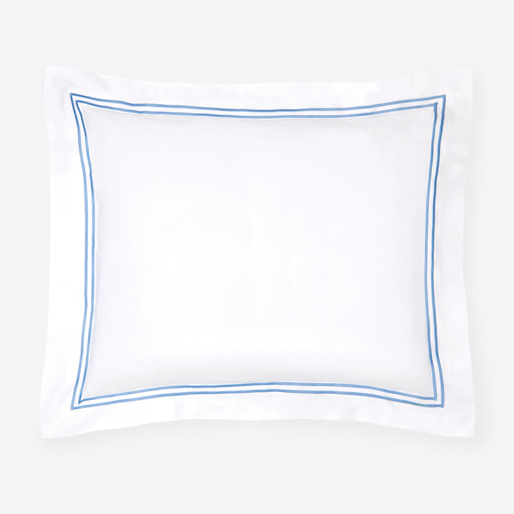 Euro Sham. White/Ocean