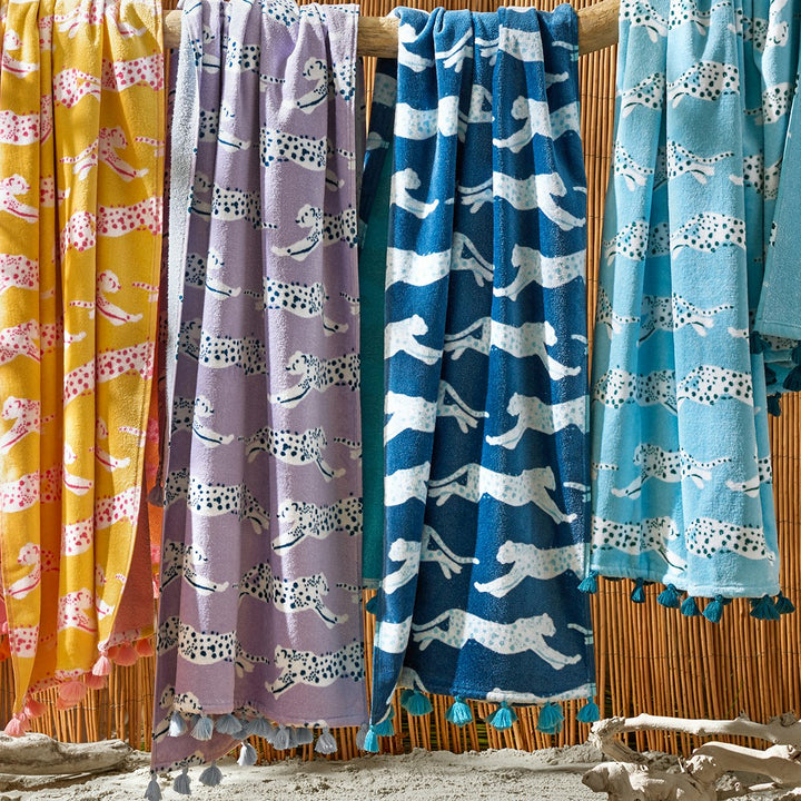 Leaping Leopard Beach Towel