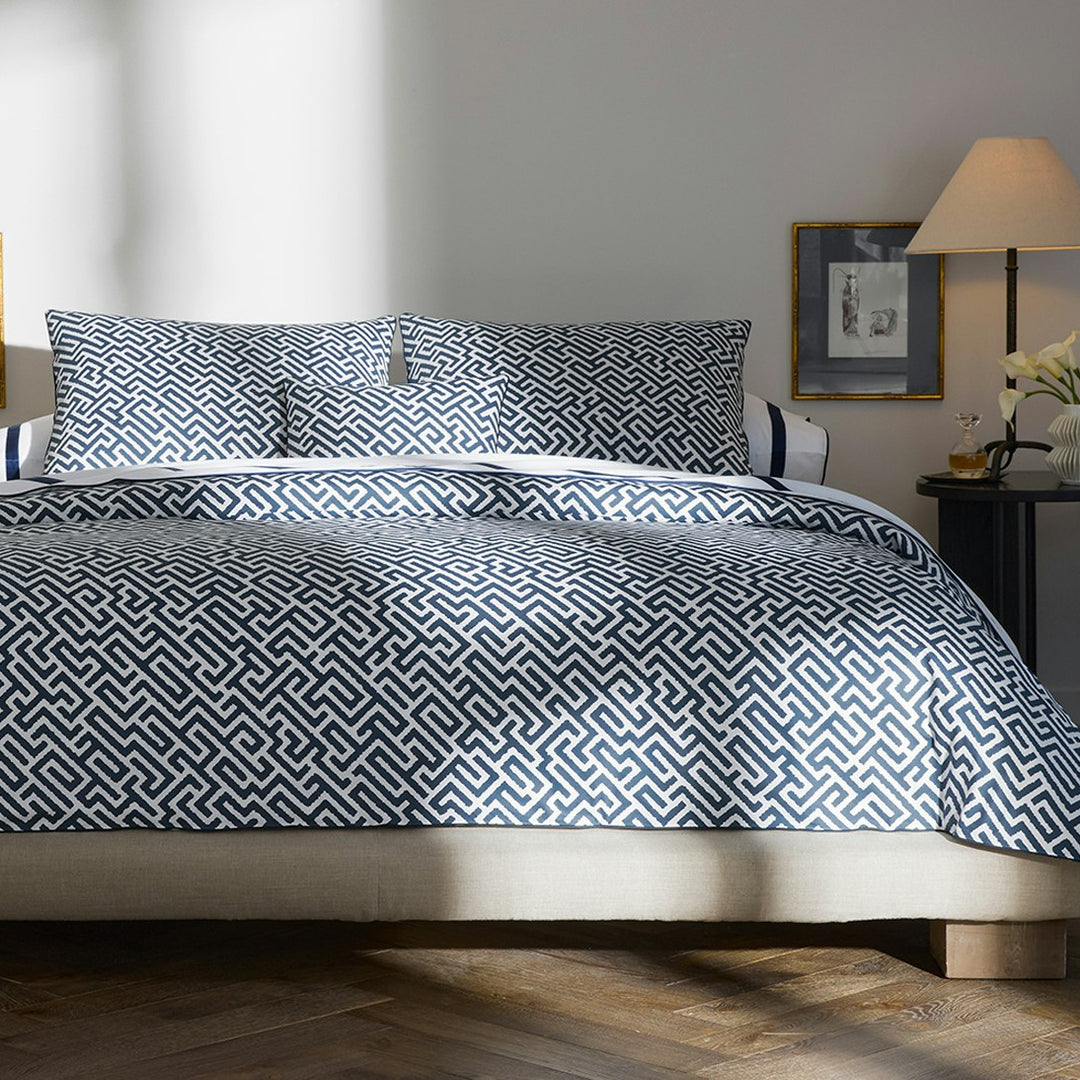 Gabriel Duvet Cover. Indigo