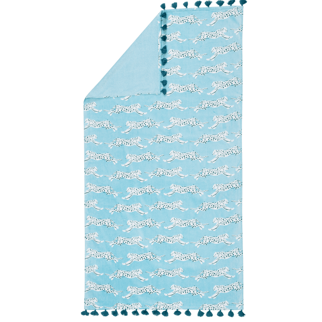 Surf Leeping Leopard Beach Towel