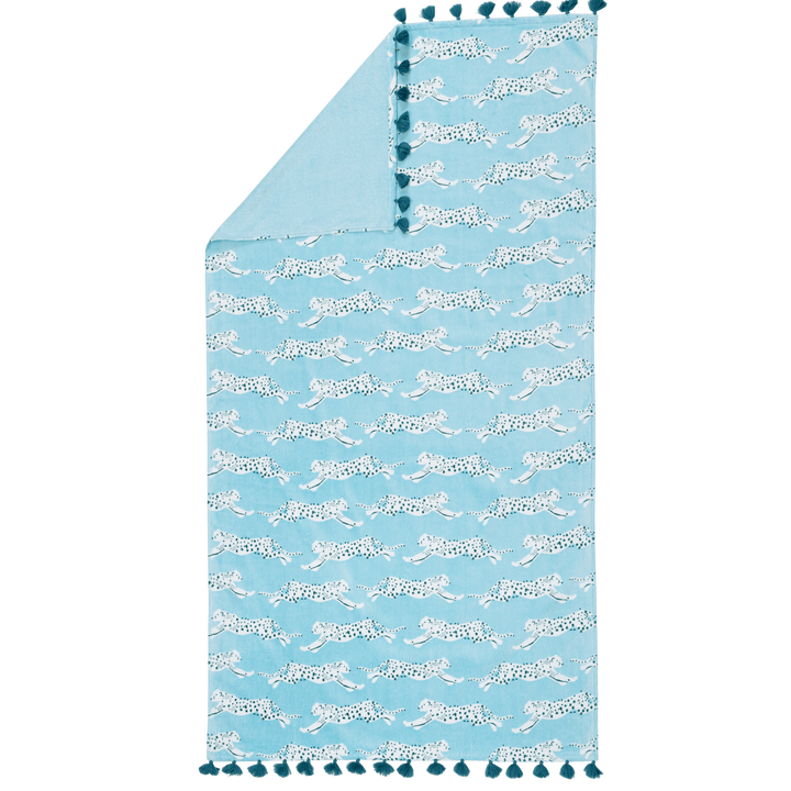 Surf Leeping Leopard Beach Towel