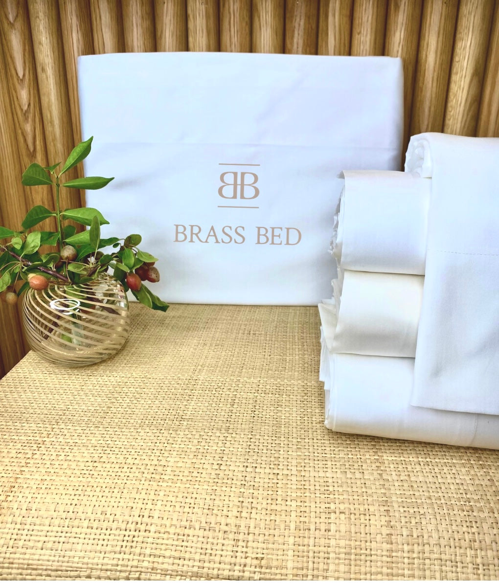 Lucia Percale Sheeting by The Brass Bed