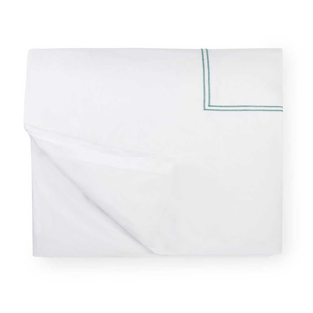 Duvet Cover. White/Aqua