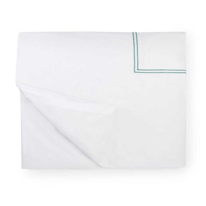 Duvet Cover. White/Aqua