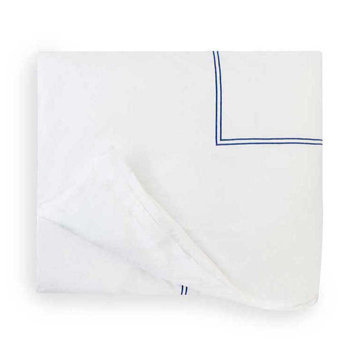 Duvet Cover. White/Cornflower Blue