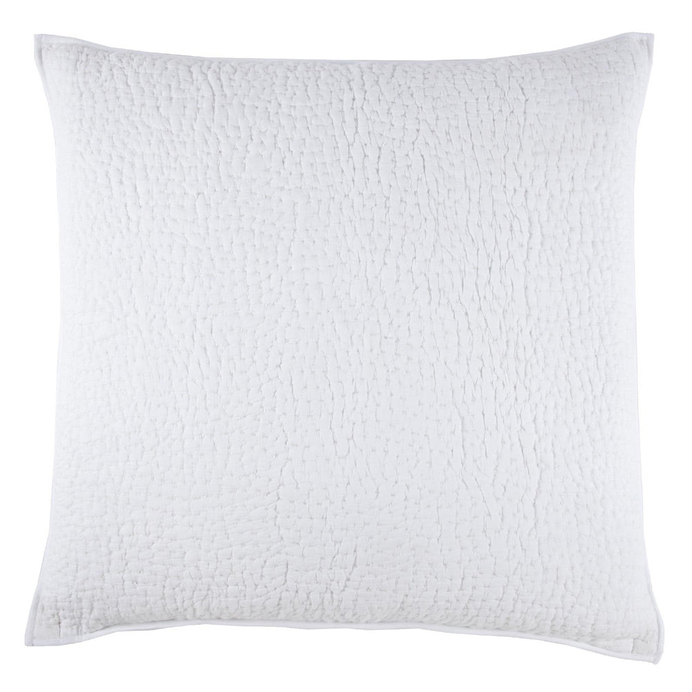 White. Hand Stitched Euro