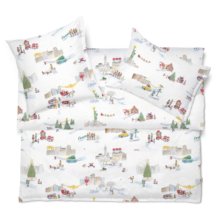 Santa in New York Duvet Cover and Shams by Schlossberg
