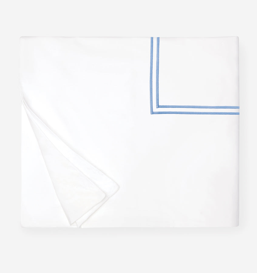 Duvet Cover. White/Ocean