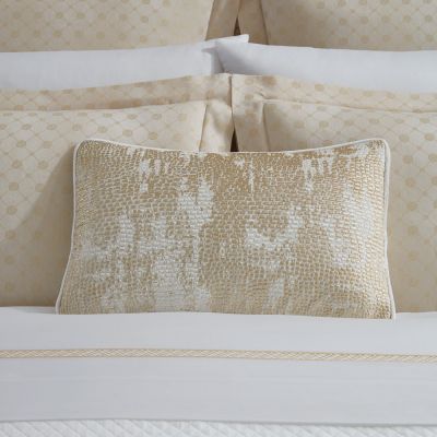 Bisce Gold Decorative Pillow by Sferra