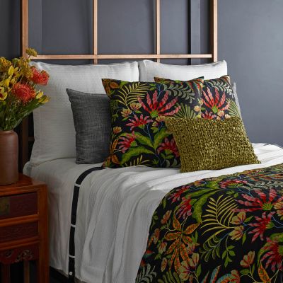 NWT Ann Gish 100% Silk Pleated Decorative Pillow Sham 22" x 18" Mineral $250 