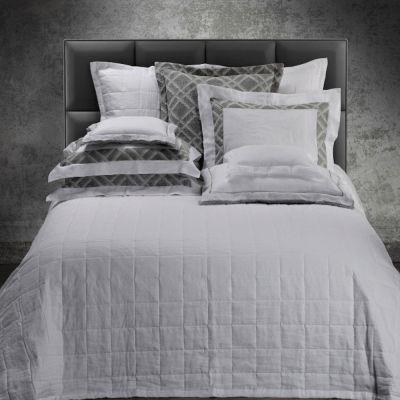 White AMBERLINNEN LTD Quilted Sorrento Bedspread Coverlet+Pillowcase Shams Comforter Throw 240cmx260cm 