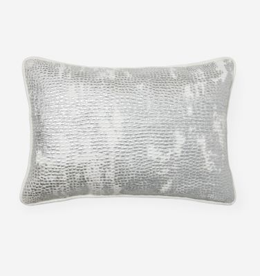 Bisce Silver Decorative Pillow by Sferra