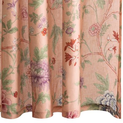 Simone Linen Shower Curtain in Apricot