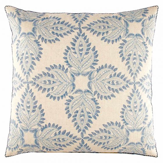 Verdin Lapis Euro Decorative Pillow By John Robshaw Brass Bed